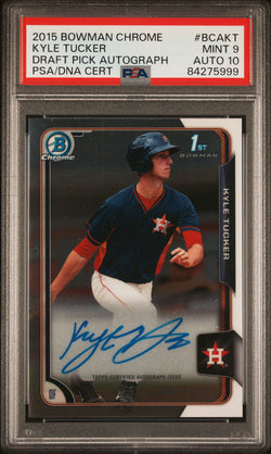 Kyle Tucker 2015 Bowman Chrome Draft Auto PSA 9 Auto 10