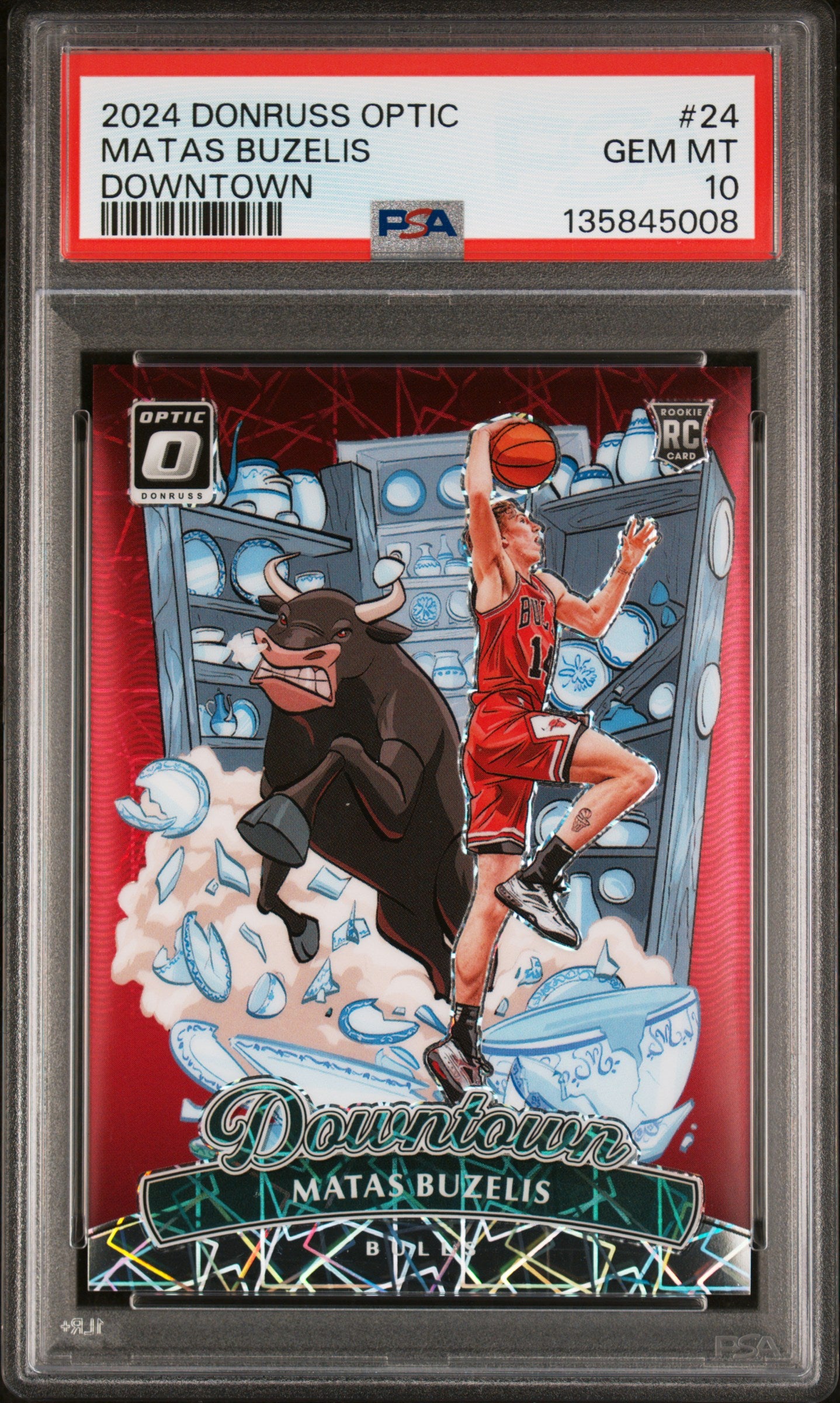 Matas Buzelis 2024 Donruss Optic Downtown PSA 10 Gem Mint