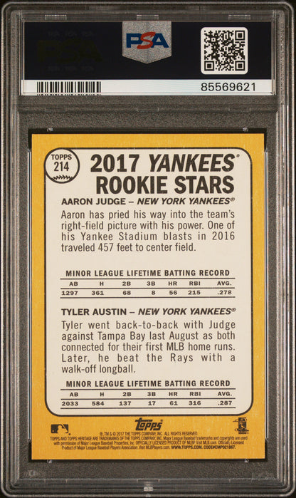 Aaron Judge 2017 Topps Heritage #214 PSA 10 Gem Mint 9621