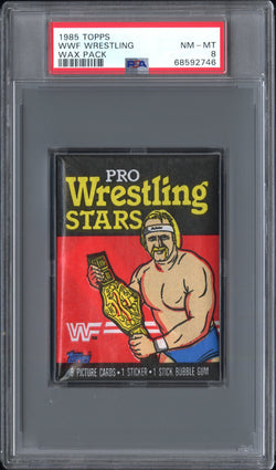 1985 Topps WWF Wrestling Unopened Pack PSA 8 Nm-Mint 2746