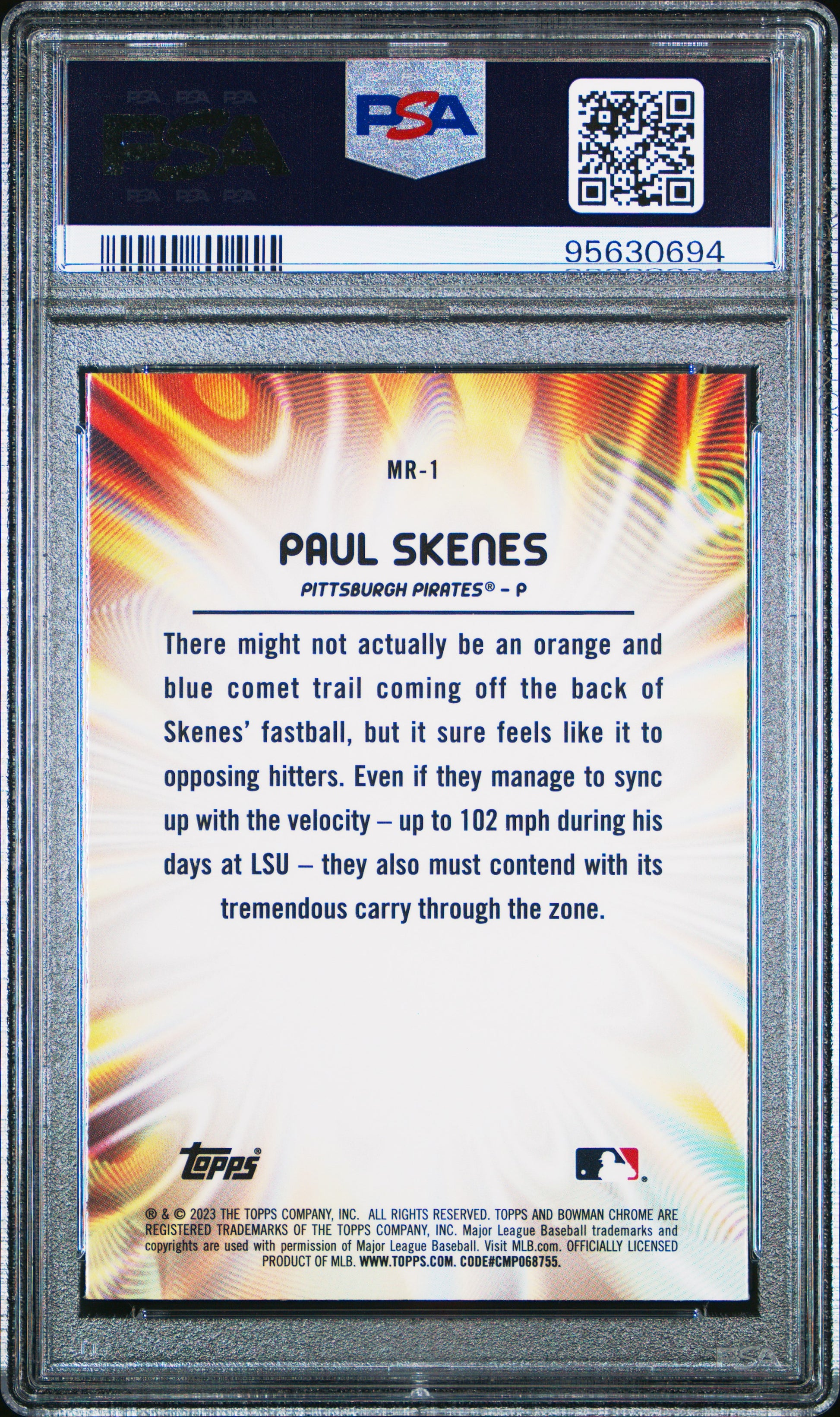 Paul Skenes 2023 Bowman Draft Mood Ring PSA 10 Gem Mint