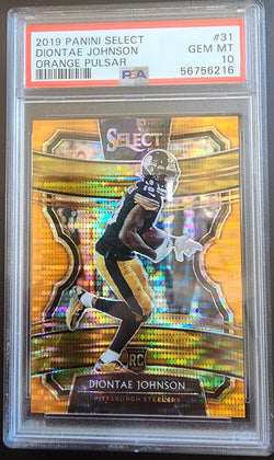 Diontae Johnson 2019 Select #31 Orange Pulsar #7/11 PSA 10 Gem Mint