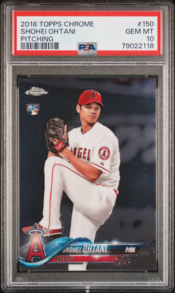 Shohei Ohtani 2018 Topps Chrome #150 PSA 10 Gem Mint 2118