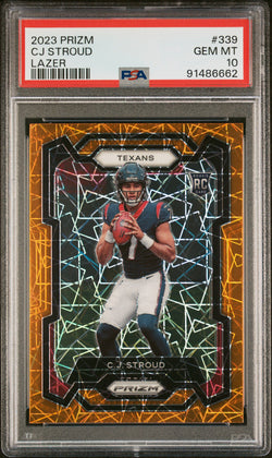 CJ Stroud 2023 Panini Prizm Lazer Prizm Rookie #339 PSA 10 Gem Mint
