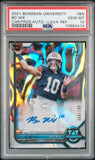 Bo Nix 2021 Bowman University Chrome Lava Autograph #68/199 PSA 10 Gem Mint