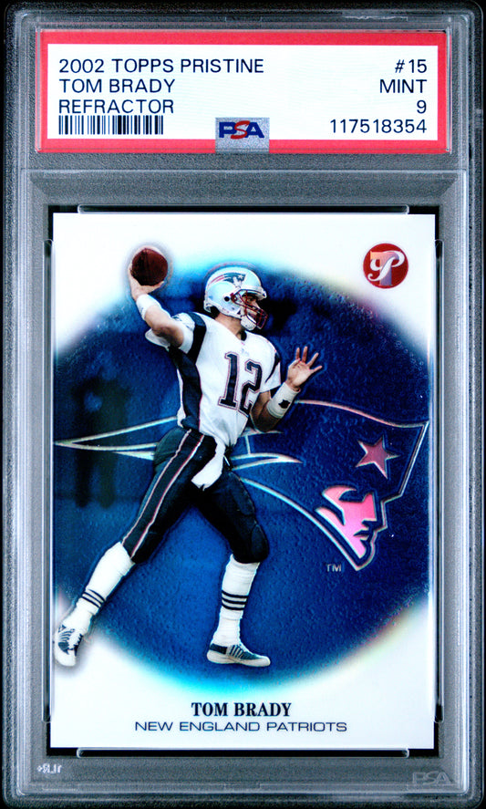 Tom Brady 2002 Topps Pristine #15 Refractor #109/349 PSA 9 Mint