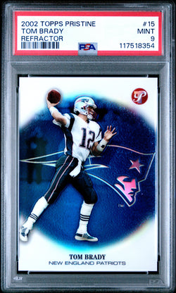 Tom Brady 2002 Topps Pristine #15 Refractor #109/349 PSA 9 Mint