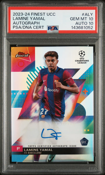 Lamine Yamal 2023 Finest UCC Rookie Auto PSA 10 Auto 10