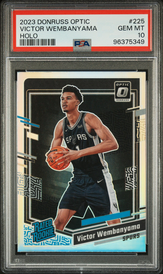 Victor Wembanyama 2023 Donruss Optic Rookie #225 Holo PSA 10 Gem Mint 5349