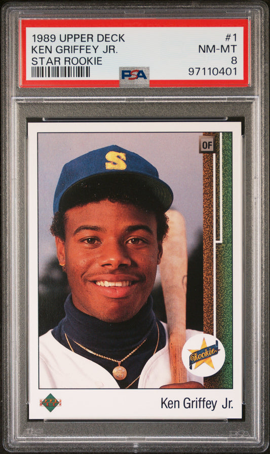 Ken Griffey Jr. 1989 Upper Deck Rookie #1 PSA 8 NM-MINT 0401