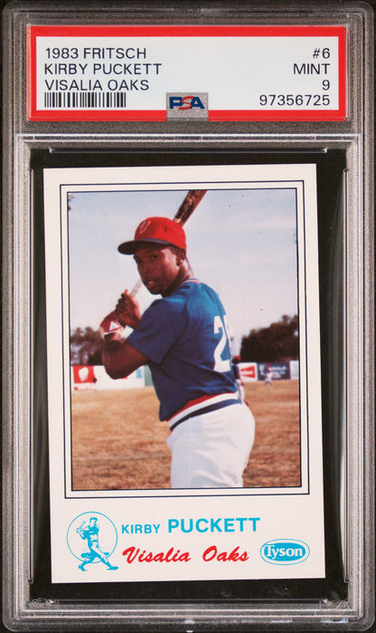 Kirby Puckett 1983 Fritsch Visalia Oaks PSA 9 Mint