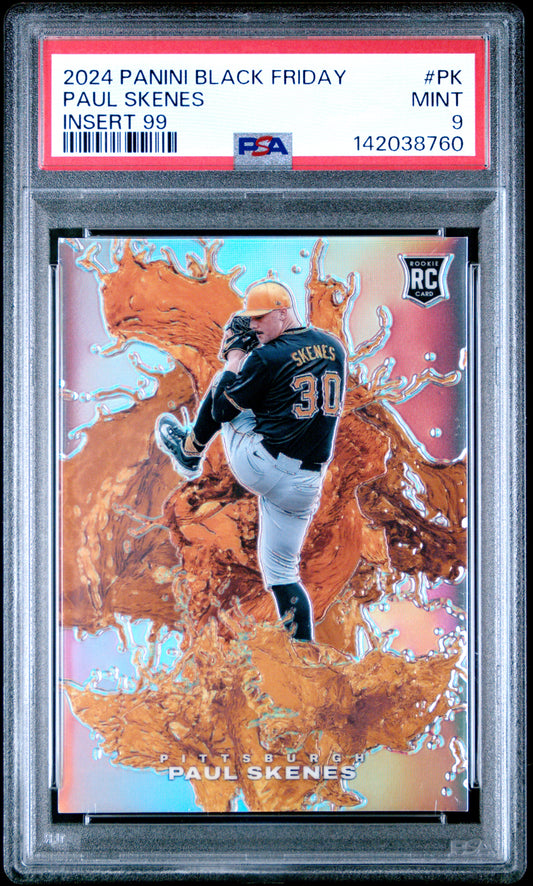 Paul Skenes 2024 Panini Black Friday Insert 99 Rookie #17/99 PSA 9 Mint