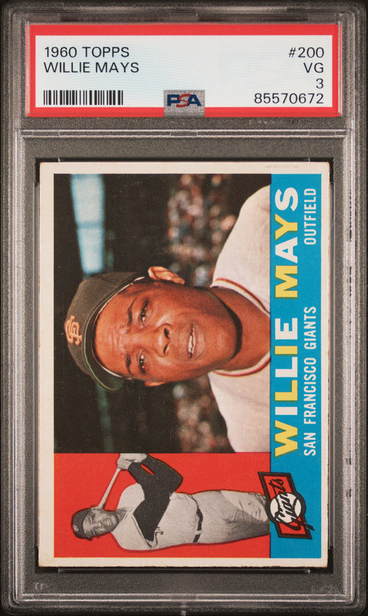 Willie Mays 1960 Topps #200 PSA 3 Very Good