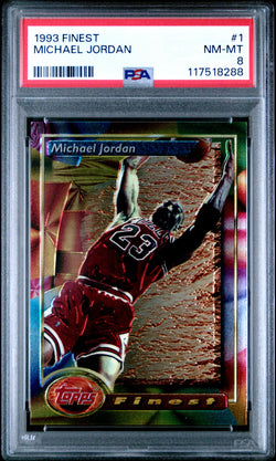Michael Jordan 1993 Topps Finest #1 PSA 8 Nm-Mint 8288