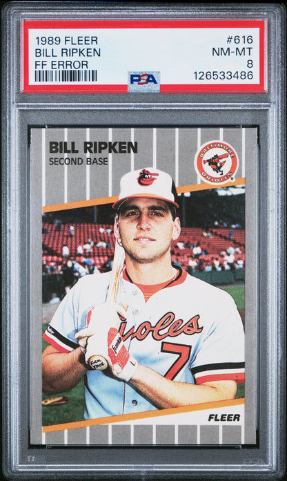 Bill Ripken 1989 Fleer #616 FF Error PSA 8 Nm-Mint 3486