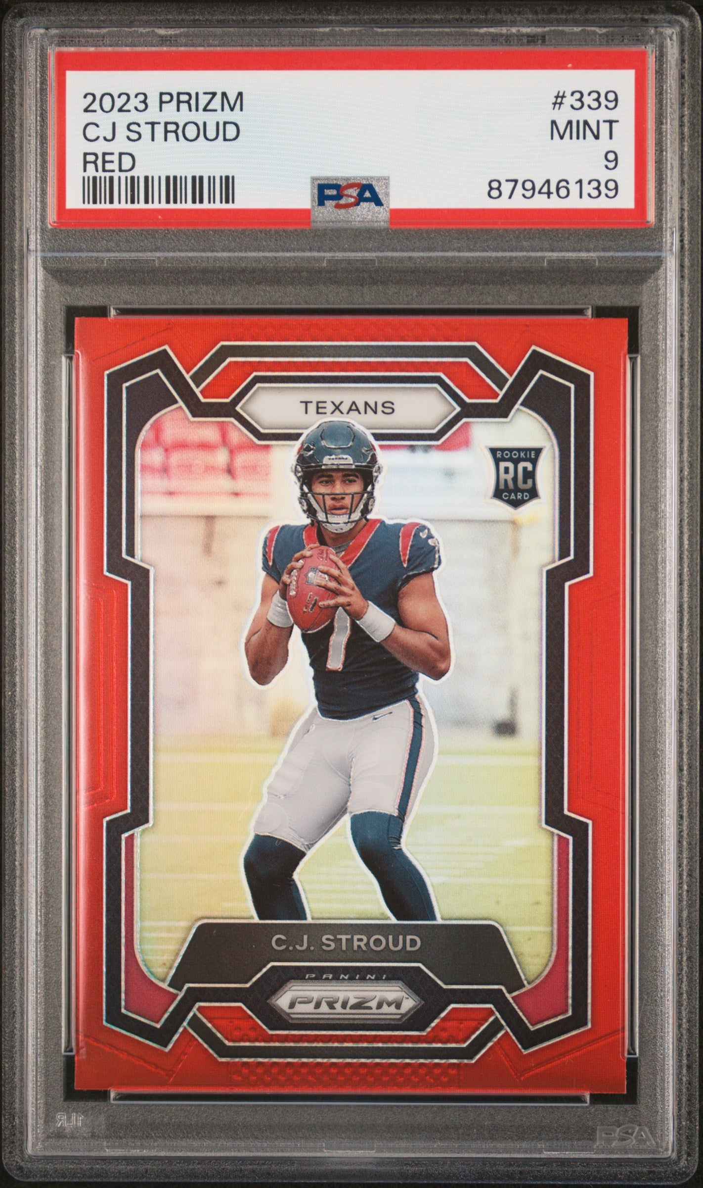 C.J. Stroud 2023 Panini Prizm Red Prizm PSA 9 Mint