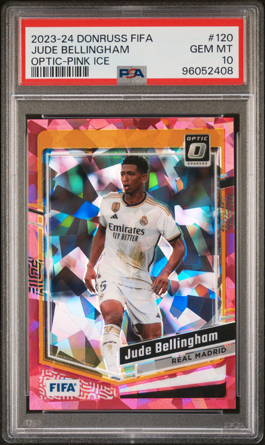 Jude Bellingham 2023 Donruss FIFA Optic Pink Ice PSA 10 Gem Mint