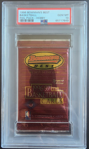 1996 Bowmans Best Basketball Unopened Pack PSA 10 Gem Mint