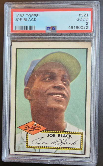 Joe Black 1952 Topps #321 PSA 2