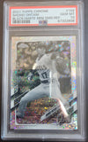 Shohei Ohtani 2021 Topps Chrome #159 Black White Mini Diamond Refractor PSA 10