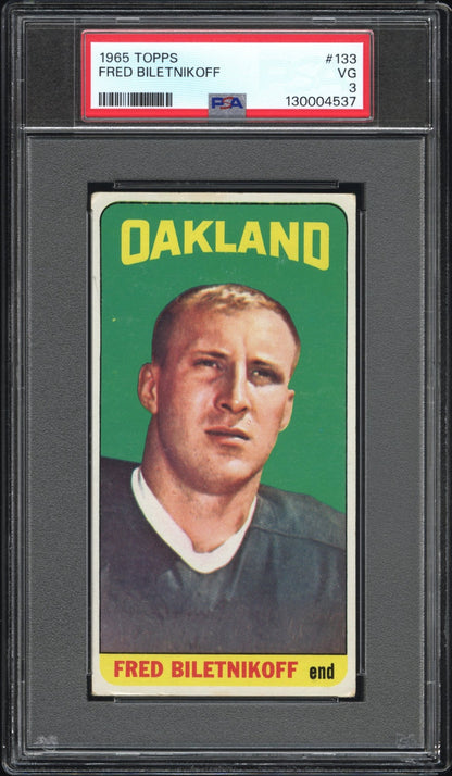Fred Biletnikoff 1965 Topps Rookie #133 PSA 3 Very Good