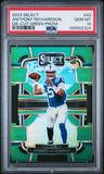 Anthony Richardson 2023 Panini Select Green Die-Cut Prizm RC #2/5 PSA 10 Gem Mint