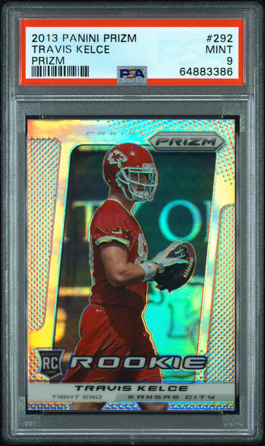 Travis Kelce 2013 Panini Prizm RC #292 Silver Prizm PSA 9 Mint