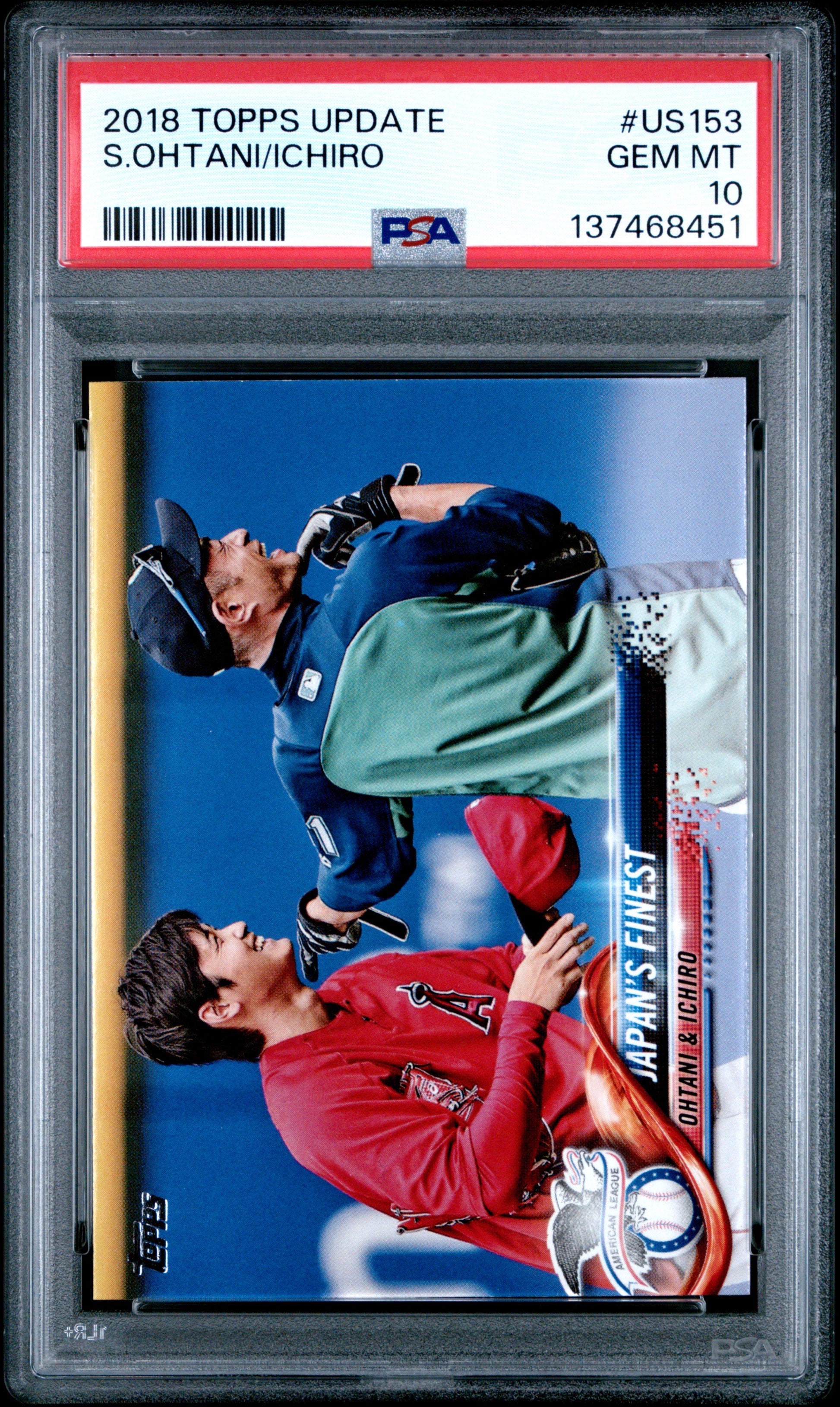 Shohei Ohtani + Ichiro 2018 Topps Update #US153 PSA 10 Gem Mint 8451