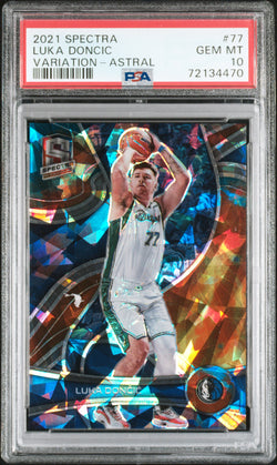 Luka Doncic 2019 Panini Spectra #77 Variation Astral #28/35 PSA 10 Gem Mint