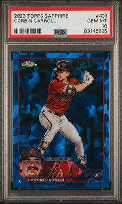 Corbin Carroll 2023 Topps Chrome Sapphire #401 PSA 10 Gem Mint