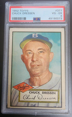 Chuck Dressen 1952 Topps #377 PSA 4