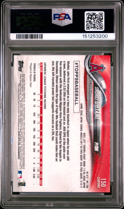 Shohei Ohtani 2018 Topps Chrome Rookie #150 PSA 10 Gem Mint 3200