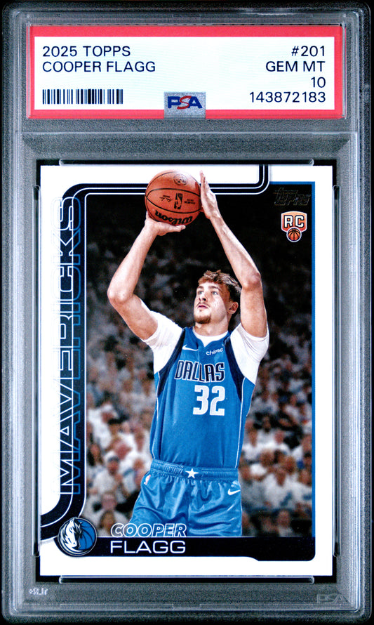 Cooper Flagg 2025 Topps Rookie #201 PSA 10 Gem Mint 2183