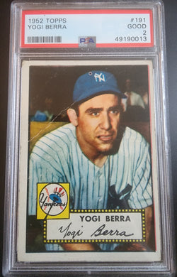 Yogi Berra 1952 Topps #191 PSA 2