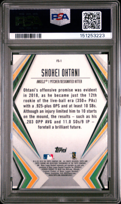 Shohei Ohtani 2019 Topps Chrome Future Stars #FS1 PSA 10 Gem Mint 3223