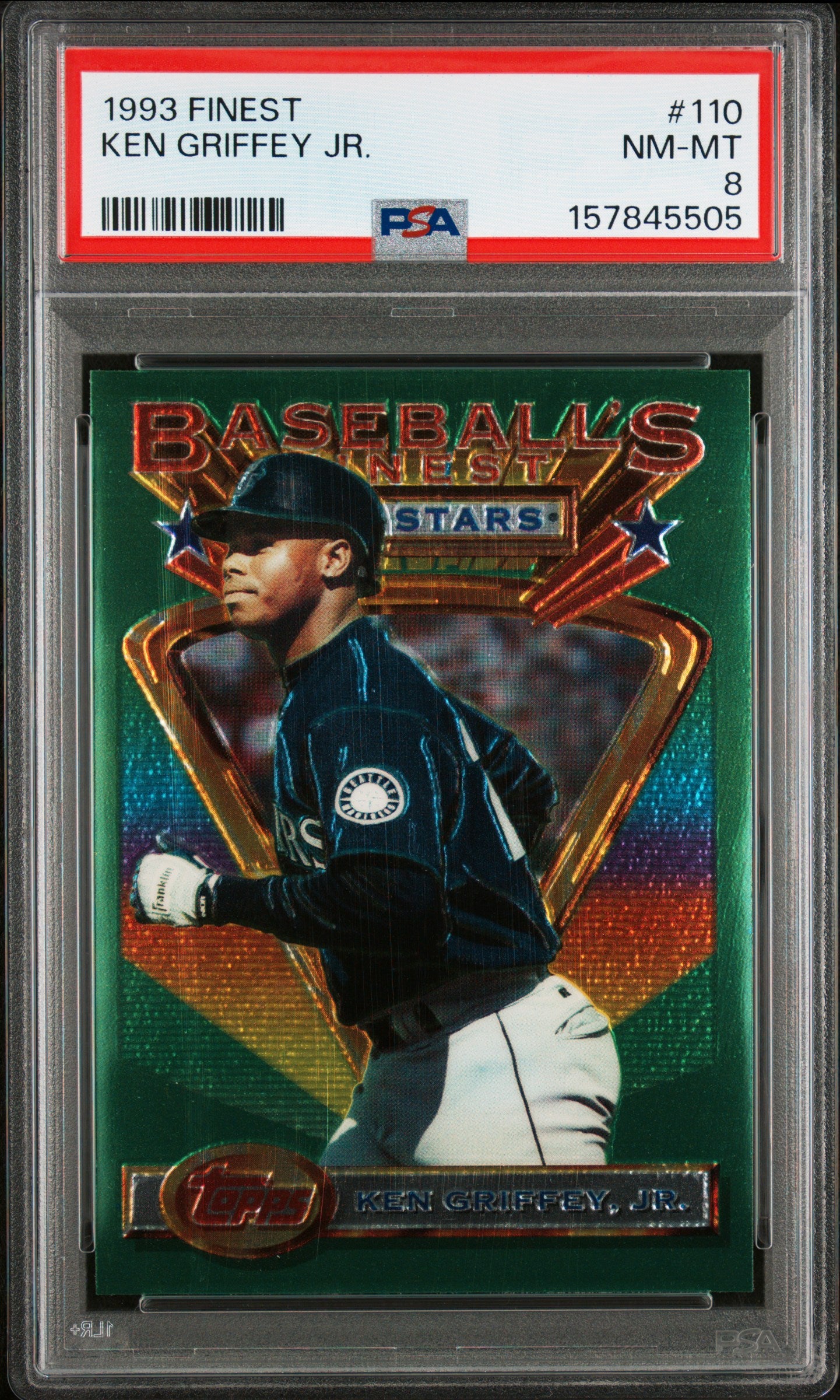 Ken Griffey Jr. 1993 Finest #110 PSA 8 Nm-Mint