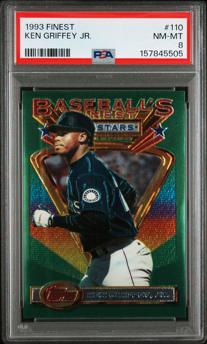 Ken Griffey Jr. 1993 Finest #110 PSA 8 Nm-Mint