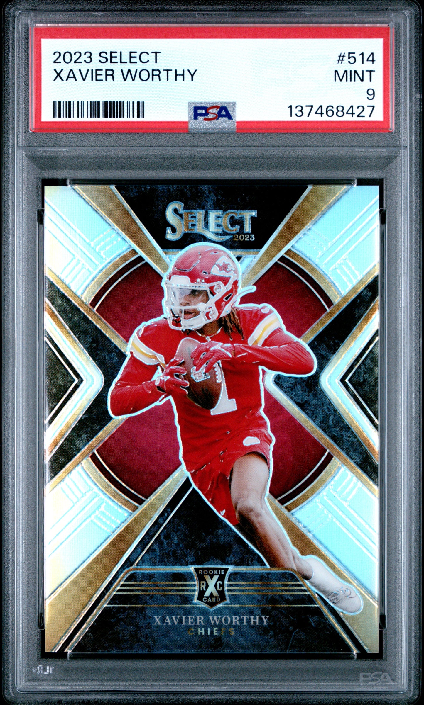 Xavier Worthy 2023 Panini Select XRC #514 PSA 9 Mint
