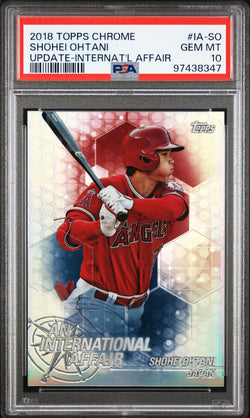 Shoihei Ohtani 2018 Topps Chrome Update International Affair PSA 10 Gem Mint