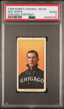Doc White 1909-11 T206 Sweet Caporal 150/30 Chicago, Portrait PSA 2 Good