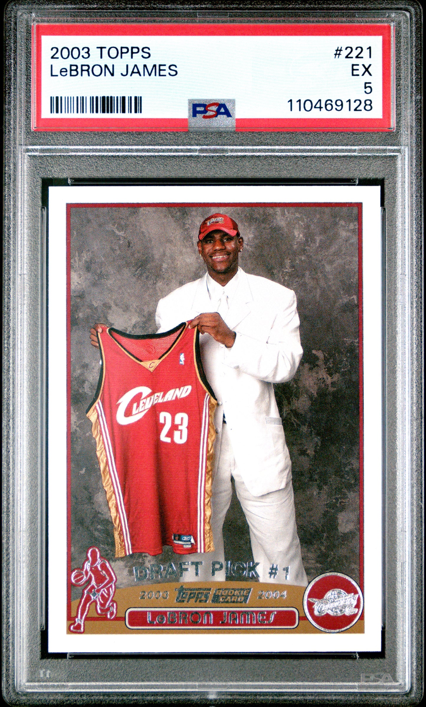 LeBron James 2003 Topps Rookie #221 PSA 5 EX 9128