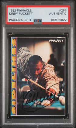 Kirby Puckett 1992 Pinnacle Autograph PSA Authentic