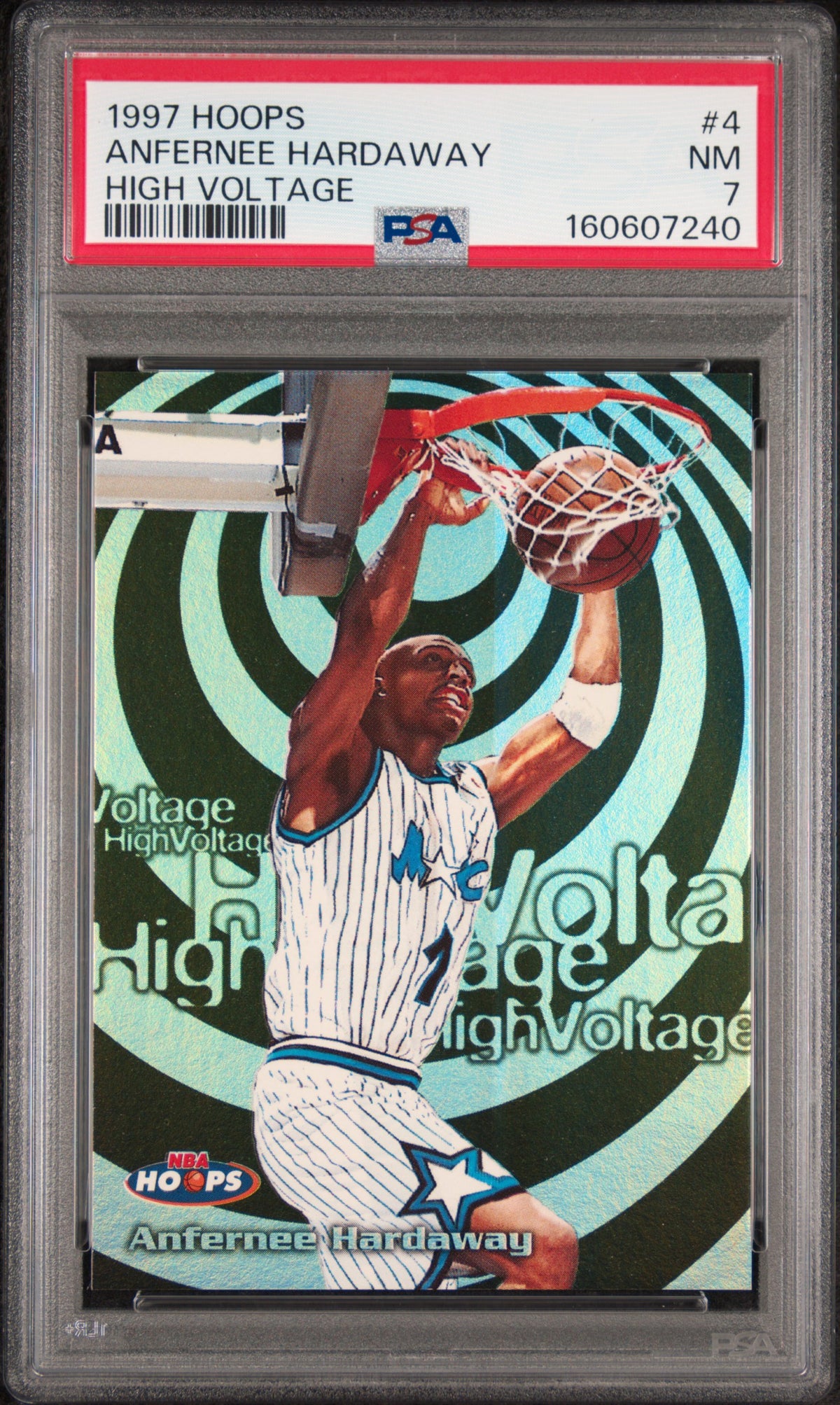 Anfernee Hardaway 1997 Hoops High Voltage PSA 7 Near Mint