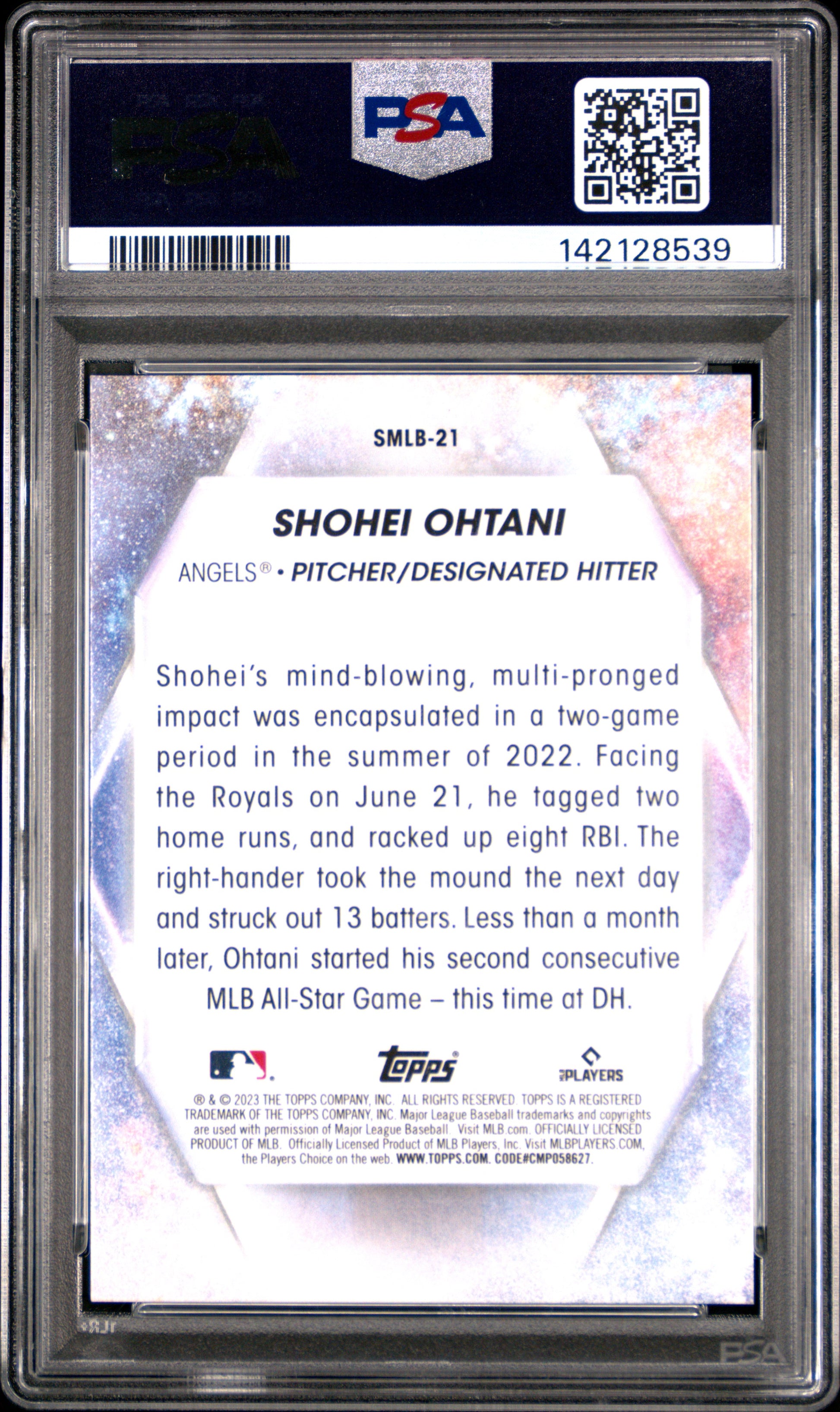 Shohei Ohtani 2023 Topps Stars of the MLB Black Parallel #1/25 PSA 8 Nm-Mint