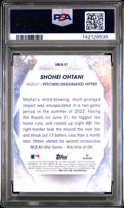 Shohei Ohtani 2023 Topps Stars of the MLB Black Parallel #1/25 PSA 8 Nm-Mint