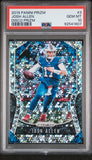 Josh Allen 2019 Panini Prizm #3 Disco Prizm PSA 10 Gem Mint