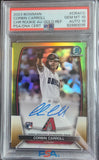 Corbin Carroll 2023 Bowman Chrome Gold Refractor #49/50 Auto PSA 10 Auto 10