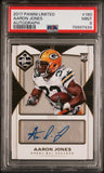 Aaron Jones 2017 Panini Limited #180 Auto #42-99 PSA 9 Mint