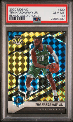 Tim Hardaway Jr. 2020 Panini Mosaic Black Gold Choice #4/8 PSA 10 Gem Mint