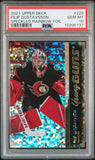 Filip Gustavsson 2021 Upper Deck Rookie #225 Speckled Rainbow Foil PSA 10 Gem Mint